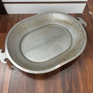 vintage guardian service cookware Cast Aluminum oval lid serving tray dutch oven
